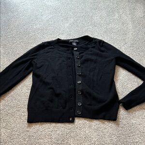 Banana republic Black Women's extra fine merino Cardigan Sweater